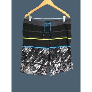 GEORGE- MENS DRAWSTRING ELASTIC WAIST BOARD SWIM SHORTS LINED SIZE LARGE